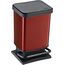 Rotho Paso Mülleimer 20l mit Deckel, Kunststoff (PP recycelt) BPA-frei, rot, 20l (29.3 x 26.6 x 45.7 cm)