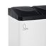 SVITA TC3X15 Treteimer Pulverbeschichteter Stahl 45 L Weiss 3X15 L dreifach Abfalleimer 3er-Mülleimer Mülltrennung Küchen-Eimer