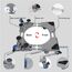 NIUXX Waschmaschine Sockel Untergestell Doppelrohrdesign mit 8 Füßen+4 Räder für Waschwaschine,Kühlschrank und Trockner,Verstellbare Waschmaschinensockel mit Rutschfester Stoßdämpfungsfunktion