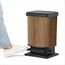 Rotho Paso Mülleimer 20l mit Deckel, Kunststoff (PP recycelt) BPA-frei, Holz, 20l (29.3 x 26.6 x 45.7 cm)