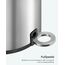 SONGMCIS Kosmetikeimer, 3 l, Mülleimer für Badezimmer, mit Deckel, Softclose, mit Pedal, herausnehmbarer Inneneimer aus Kunststoff, für Badezimmer, Büro, Stahl, Silbermetallic LTB011E01