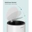 SONGMICS Kosmetikeimer, 3 Liter, Mülleimer Bad, kleiner Abfalleimer mit Deckel, Softclose, herausnehmbarer Inneneimer aus Kunststoff, für Badezimmer, Büro, Stahl, wolkenweiß LTB11WT