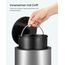 SONGMCIS Kosmetikeimer, 3 l, Mülleimer für Badezimmer, mit Deckel, Softclose, mit Pedal, herausnehmbarer Inneneimer aus Kunststoff, für Badezimmer, Büro, Stahl, Silbermetallic LTB011E01