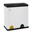 SVITA TC2Combo35 Mülleimer Abfalleimer Treteimer Mülltrennersystem 35Liter Volumen (12 L + 23 L) Küche Büro Arbeitszimmer bunte Pedale aus Stahl (Weiß)