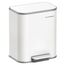 SONGMICS Mülleimer Küche, 20 Liter Abfalleimer mit Deckel, Tretmülleimer, Stahl, Softclose, Offenhaltefunktion, mit Inneneimer, breites rutschfestes Pedal, wolkenweiß LTB542W02