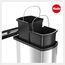 Hailo Abfallsammler 3416101 | Schwenkbarer Einbau-Mülleimer Duo 16 L | Poliertes Schwarzes Design | Für Schränke ab 45 cm Breite mit Drehtür | Platzsparend Einfache Montage | Hochwertige Verarbeitung