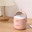 Huifoo Mini TischmüLleimer mit Deckel, Süße Cartoon Tisch Mülleimer, Cute Papierkorb Klein, Kawaii Deko, Aufbewahrungsbox, für BüRos, Kinderzimmer, Schminktisch, Wohnzimmer - Rosa