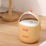 Huifoo Mini TischmüLleimer mit Deckel, Süße Cartoon Tisch Mülleimer, Cute Papierkorb Klein, Kawaii Deko, Aufbewahrungsbox, für BüRos, Kinderzimmer, Schminktisch, Wohnzimmer - Gelb