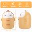 Huifoo Mini TischmüLleimer mit Deckel, Süße Cartoon Tisch Mülleimer, Cute Papierkorb Klein, Kawaii Deko, Aufbewahrungsbox, für BüRos, Kinderzimmer, Schminktisch, Wohnzimmer - Gelb