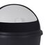 Spetebo XL Abfalleimer mit Schiebedeckel schwarz - 25 L - Runder Mülleimer mit Kuppel Deckel - Kosmetik Eimer Müll Behälter Abfall Eimer recycelbar