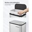 SONGMICS Mülleimer Küche, 20 Liter Abfalleimer mit Deckel, Tretmülleimer, Stahl, Softclose, Offenhaltefunktion, mit Inneneimer, breites rutschfestes Pedal, metallisches Silber LTB542E20
