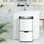 Ribelli Edelstahl - Mülltrennsysteme mit 3+1 Fächer - Mülleimer mit Sensor - 72 Liter (2x12 + 1x48 L) - Design Treteimer aus Edelstahl - Weiß
