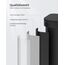 SONGMICS Mülleimer Küche, 20 Liter Abfalleimer mit Deckel, Tretmülleimer, Stahl, Softclose, Offenhaltefunktion, mit Inneneimer, breites rutschfestes Pedal, tintenschwarz LTB542B02