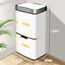 Ribelli Edelstahl - Mülltrennsysteme mit 3+1 Fächer - Mülleimer mit Sensor - 72 Liter (2x12 + 1x48 L) - Design Treteimer aus Edelstahl - Weiß