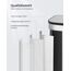 SONGMICS Mülleimer Küche, 20 Liter Abfalleimer mit Deckel, Tretmülleimer, Stahl, Softclose, Offenhaltefunktion, mit Inneneimer, breites rutschfestes Pedal, metallisches Silber LTB542E20