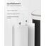 SONGMICS Mülleimer Küche, 20 Liter Abfalleimer mit Deckel, Tretmülleimer, Stahl, Softclose, Offenhaltefunktion, mit Inneneimer, breites rutschfestes Pedal, wolkenweiß LTB542W02