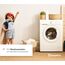 BAUHELD® Universal Waschmaschinen-Auflage [60x60cm] - Waschmaschinen-Abdeckung mit Vinyl-Beschichtung [Made in Germany] - Für Waschmaschine, Trockner, Küche, Wohnmobil, Badezimmer - Metallic