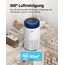 COWAY Luftreiniger Allergiker – Superleise, mit Schlafmodus & Stimmungslicht, entfernt 99,999 % Partikel bis 0,01 µm, mit ECARF-Siegel, gegen Pollen, Staub & Tierhaare, CADR 244 m³/h, AIRMEGA 100