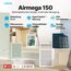 COWAY Luftreiniger Allergiker Zuhause Schlafzimmer air purifier, ECARF und Quiet Mark, Sleep Mode 20 dB, Vorfilter oben entnehmbar und waschbar, Allergie Rauch Pollen Haustiere, Airmega 150, Weiß