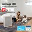 COWAY Luftreiniger Allergiker Zuhause Schlafzimmer air purifier, ECARF und Quiet Mark, Sleep Mode 20 dB, Vorfilter oben entnehmbar und waschbar, Allergie Rauch Pollen Haustiere, Airmega 150, Weiß