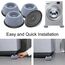 Waschmaschine Füße Pad Fußpolster 4 Stück Universal Anti Vibration Waschmaschine Füße [Vibrationsdämpfer]Anti Rutsch Gummi-Fußpolster Schwingungsdämpfer Antirutschmatte für Waschmaschinen und Trockner