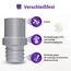 Vioks.pro Set 2x Schlauch Klemmschelle 20-32mmØ & Ablaufschlauch Endstück 22mmØ Waschmaschine Abfluss Adapter für Waschmaschine, Geschirrspüler