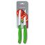 Victorinox Swiss Classic, Frühstücksmesser, Brötchenmesser, Scharfe Klinge, Wellenschliff, 11 cm, Kunststoffgriff, Rostfreier Stahl, Set 2teilig, Grün