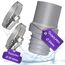 Vioks.pro Set 2x Schlauch Klemmschelle 20-32mmØ & Ablaufschlauch Endstück 22mmØ Waschmaschine Abfluss Adapter für Waschmaschine, Geschirrspüler
