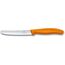 Victorinox Swiss Classic, Frühstücksmesser, Brötchenmesser, Scharfe Klinge, Wellenschliff, 11 cm, Kunststoffgriff, Rostfreier Stahl, Set 6teilig, Mehrfarbig