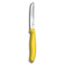 Victorinox Swiss Classic, Frühstücksmesser, Brötchenmesser, Scharfe Klinge, Wellenschliff, 11 cm, Kunststoffgriff, Rostfreier Stahl, Set 2teilig, Gelb