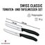 Victorinox Swiss Classic, Frühstücksmesser, Brötchenmesser Set 2teilig, Scharfe Klinge, Wellenschliff, 11 cm, Rostfreier Stahl, Schwarz