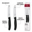 Victorinox Swiss Classic, Frühstücksmesser, Brötchenmesser Set 2teilig, Scharfe Klinge, Wellenschliff, 11 cm, Rostfreier Stahl, Schwarz