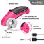 SnapFresh Kartonschneider Elektrischer Schere 4V Kabellose Rollschneider Akku-Universalschneider Rotationsschneider - 2 Klinges - für Papier, Pappe, Teppich, Leder, Filz, Kunststoff (Rosa)