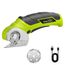 SnapFresh Kartonschneider Elektrische Schere 4V Kabellose Rollschneider Akku-Universalschneider Akkuschere - 2 Selbstschärfende Klingen - für Karton, Pappe, Teppich, Leder, Filz, Kunststoff