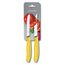 Victorinox Swiss Classic, Frühstücksmesser, Brötchenmesser, Scharfe Klinge, Wellenschliff, 11 cm, Kunststoffgriff, Rostfreier Stahl, Set 2teilig, Gelb