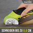 SnapFresh Kartonschneider Elektrische Schere 4V Kabellose Rollschneider Akku-Universalschneider Akkuschere - 2 Selbstschärfende Klingen - für Karton, Pappe, Teppich, Leder, Filz, Kunststoff