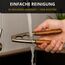 Thiru Nussknacker mit edlem Holzgriff - Ideal für Walnüsse, Haselnüsse, Paranüsse - Knacken ohne Kernzerquetschung - inkl. E-Book mit Rezepten - Made in Germany (Premium)