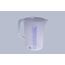 hünersdorff Messbecher 3l | Polypropylen (PP) | bruchsicher und spülmaschinengeeignet | geschlossener Griff | blaue Skala, Transparent+blau