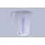 hünersdorff Messbecher 2l | Polypropylen (PP) | bruchsicher und spülmaschinengeeignet | offener Griff | blaue Skala, Transparent+blau