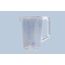 hünersdorff Messbecher 1l | Polypropylen (PP) | bruchsicher und spülmaschinengeeignet | geschlossener Griff | blaue Skala, Transparent+blau