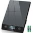 Küchenwaage Digital 10KG Küchenwaagen Glas Digitale Waage Wasserdicht Elektronische Haushaltswaage zum Backen, Tara Funktion, Touch-Taste, 1g Genaue - Grau