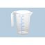 hünersdorff Messbecher 0,5l | Polypropylen (PP) | bruchsicher und spülmaschinengeeignet | offener Griff |, Transparent+blau