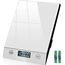 Küchenwaage Digital 10KG Küchenwaagen Glas Digitale Waage Elektronische Haushaltswaage zum Backen, Tara Funktion, Touch-Taste, 1g Genaue - (Silber)
