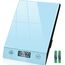 Küchenwaage Digital 10KG Küchenwaagen Glas Digitale Waage Elektronische Haushaltswaage zum Backen, Tara Funktion, Touch-Taste, 1g Genaue - Blau