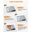 Küchenwaage Digital 20KG,Großer Wiegefläche Digitalwaage mit Lineal,Professionelle Electronische Waage,Edelstahl Haushaltswaage Lebensmittelwaage,LCD Anzeige,Tara Funktion,5 Einheiten,2AAA Batterien