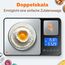 Küchenwaage Digital mit Dual Plattform,7 Einheiten,15kg/33 lbs, LCD Display,Tara Funktion,Digitalwaage mit zwei Messbereichen,Präzise Briefwaage,Feinwaage für Sauerteigbrot Backen Kochen Doppelwaage
