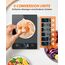 Küchenwaage Digital 10KG Küchenwaagen Glas Digitale Waage Wasserdicht Elektronische Haushaltswaage zum Backen, Tara Funktion, Touch-Taste, 1g Genaue - Grau