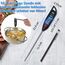 BOMATA Wasserdichtes IPX7 Thermometer, geeignet für Wasser, Flüssigkeiten,Kerzen und Kochen.Sofort ablesbares Lebensmittelthermometer mit langer Sonde,geeignet für Kochen,Fleisch,Grillen!T101 schwarz