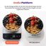 Etekcity Küchenwaage, Küchenwaage Digital 1g genau, 10kg Kitchen Scale mit LED-Display, Tare-Funktion, USB-Aufladung, Präzisionswaage für Küche, Edelstahl