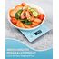 Küchenwaage Digital 10KG Küchenwaagen Glas Digitale Waage Elektronische Haushaltswaage zum Backen, Tara Funktion, Touch-Taste, 1g Genaue - Blau